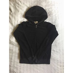 Juicy Couture velour track jacket hoodie